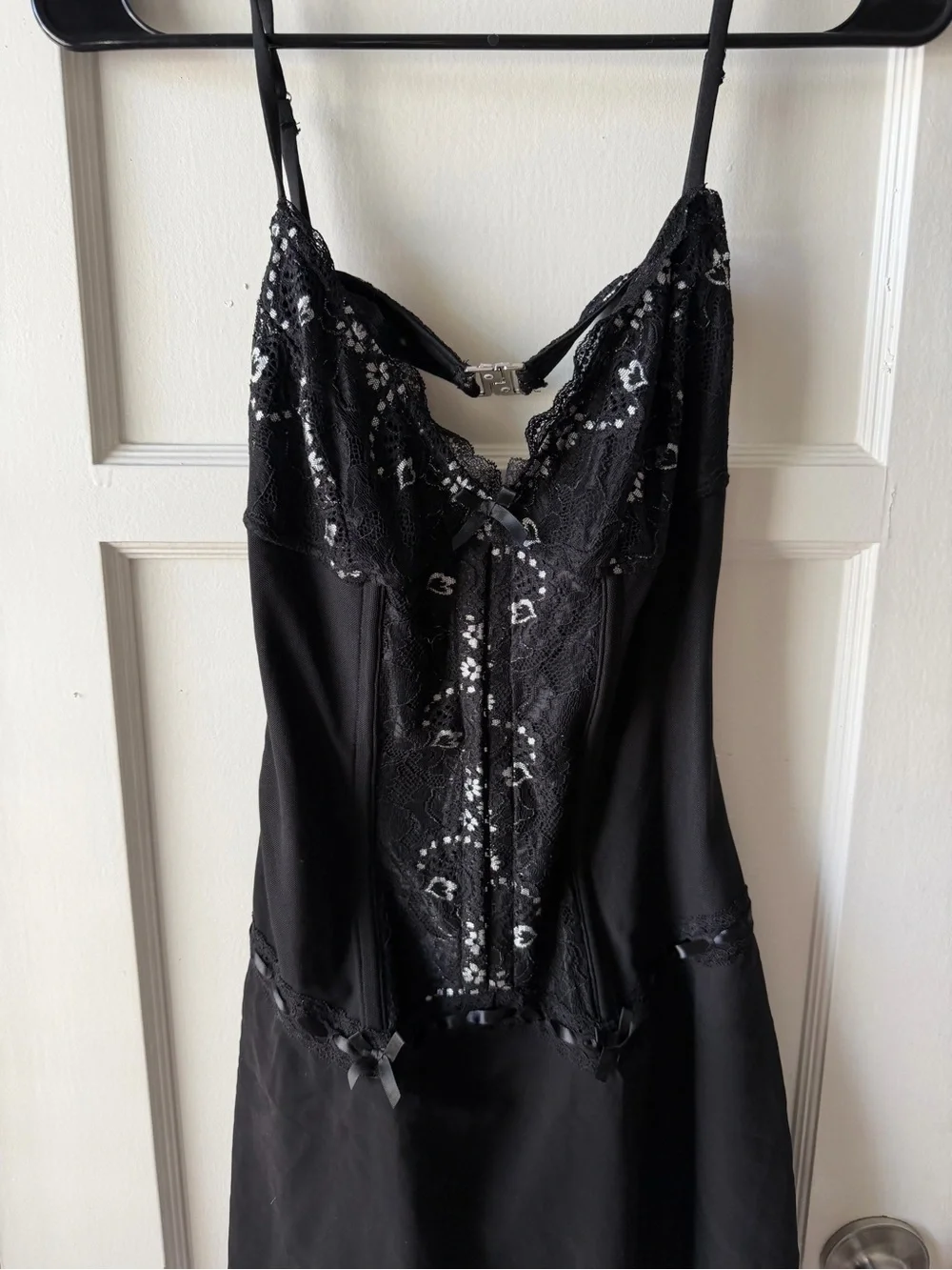Outcast Extra Black Lace-Trim Mini Slip Dress - Picture 5 of 5